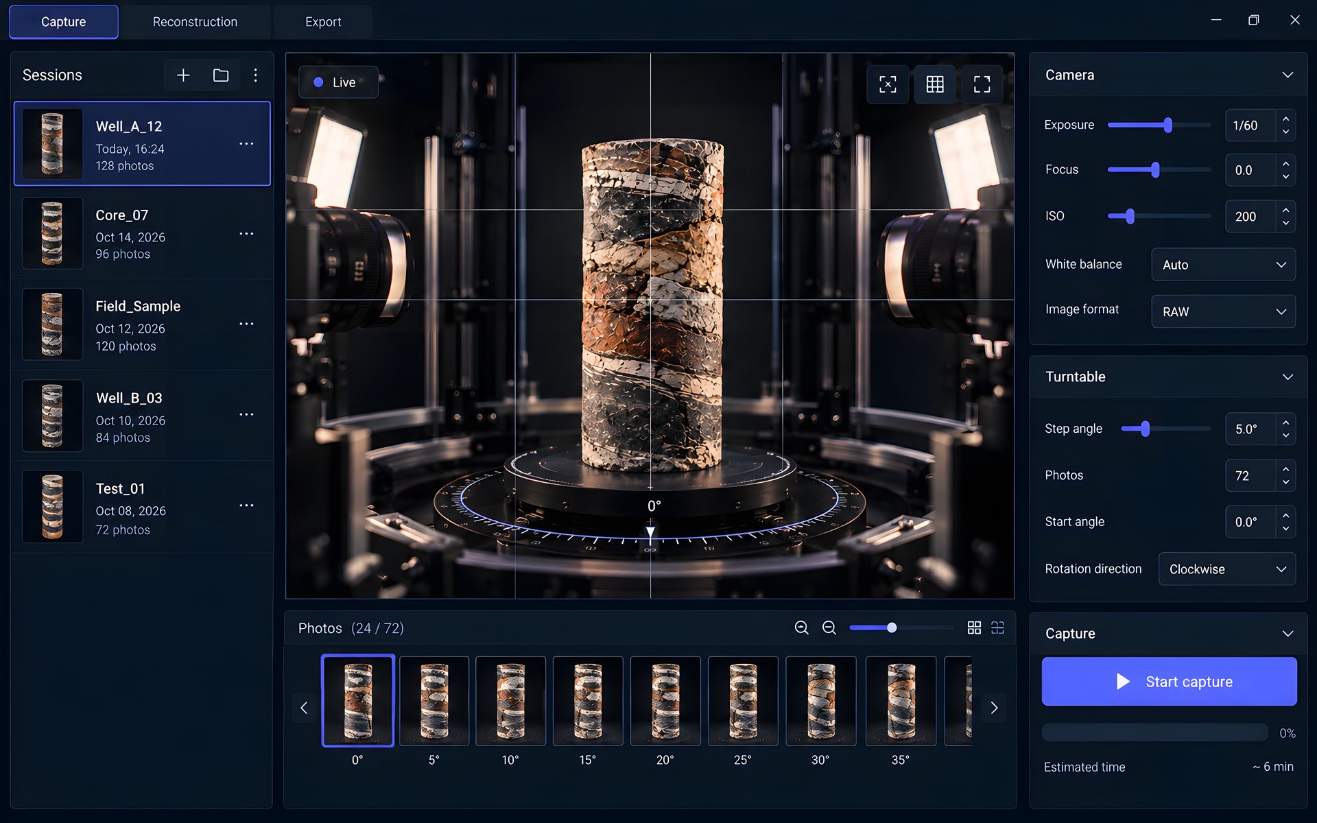 Concept of the capture app built with C++ and Qt