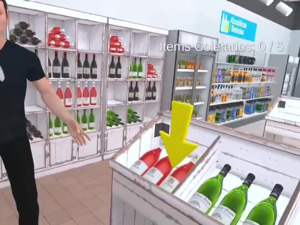The NPC pointing at the next item
